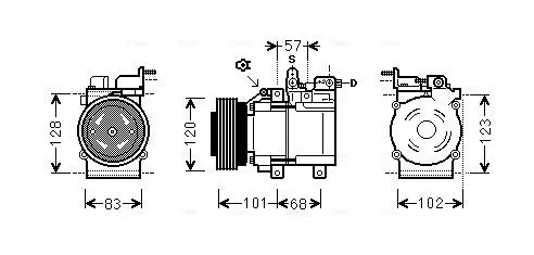 Handler.Part Compressor, air conditioning AVA HYAK123 1