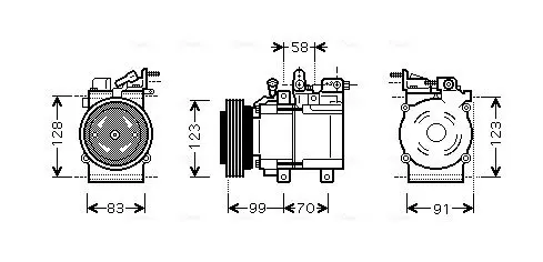 Handler.Part Compressor, air conditioning AVA HYAK160 1