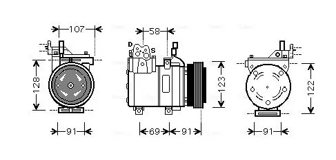 Handler.Part Compressor, air conditioning AVA HYK161 1