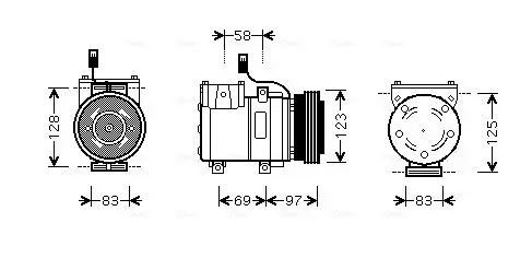 Handler.Part Compressor, air conditioning AVA HYAK198 1