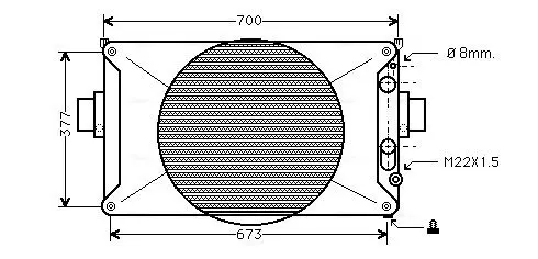 Handler.Part Radiator, engine cooling AVA IV2035 1