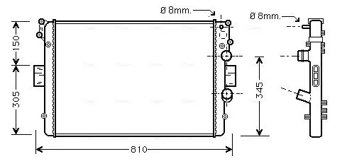 Handler.Part Radiator, engine cooling AVA IV2042 1