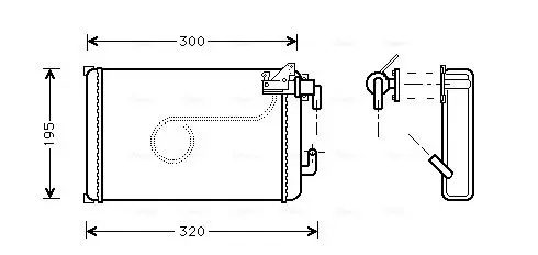 Handler.Part Heat exchanger, interior heating AVA IV6013 1