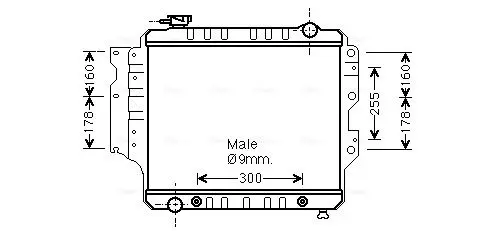 Handler.Part Radiator, engine cooling AVA JE2022 1