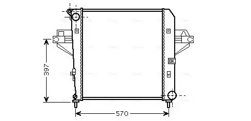 Handler.Part Radiator, engine cooling AVA JE2046 1