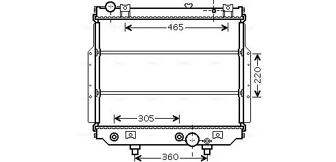 Handler.Part Radiator, engine cooling AVA JEA2038 1