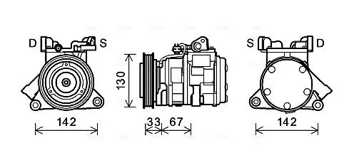 Handler.Part Compressor, air conditioning AVA JEK062 1