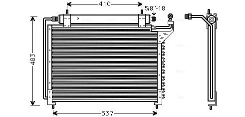 Handler.Part Condenser, air conditioning AVA JR5020D 1