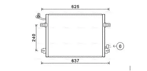 Handler.Part Condenser, air conditioning AVA JRA5048 1