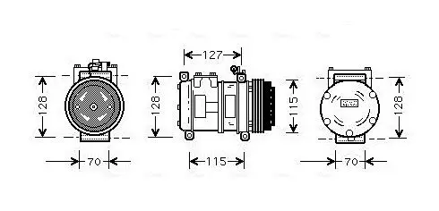 Handler.Part Compressor, air conditioning AVA JRK031 1