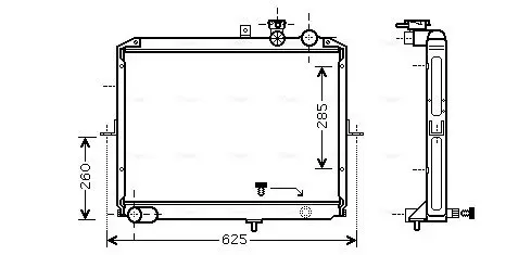 Handler.Part Radiator, engine cooling AVA KA2053 1