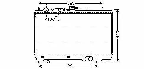 Handler.Part Radiator, engine cooling AVA KA2066 1