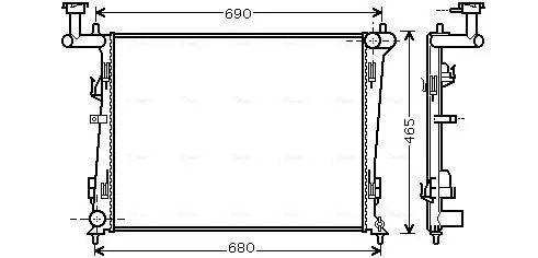 Handler.Part Radiator, engine cooling AVA KA2097 1