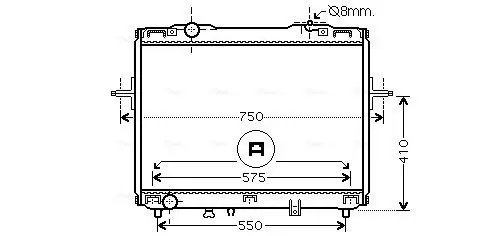 Handler.Part Radiator, engine cooling AVA KA2069 1