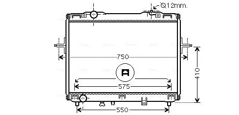 Handler.Part Radiator, engine cooling AVA KA2126 1