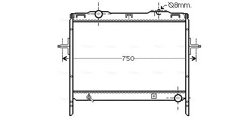 Handler.Part Radiator, engine cooling AVA KAA2128 1