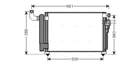 Handler.Part Condenser, air conditioning AVA KA5082D 1