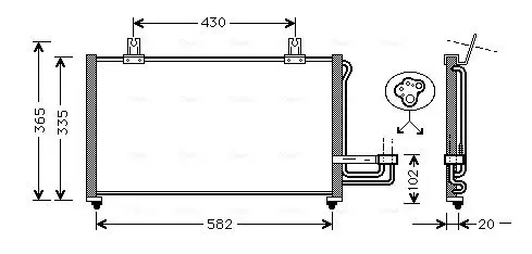 Handler.Part Condenser, air conditioning AVA KA5013 1