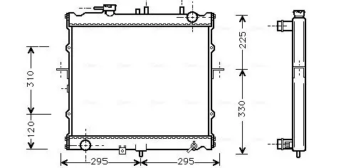 Handler.Part Radiator, engine cooling AVA KAA2022 1