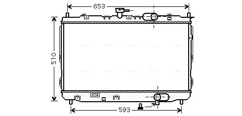 Handler.Part Radiator, engine cooling AVA KAA2072 1