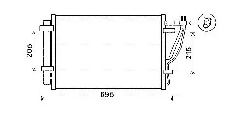 Handler.Part Condenser, air conditioning AVA KAA5147D 1