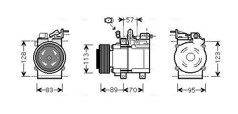 Handler.Part Compressor, air conditioning AVA KAK137 1