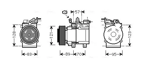 Handler.Part Compressor, air conditioning AVA KAK205 1