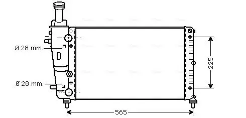 Handler.Part Radiator, engine cooling AVA LC2066 1