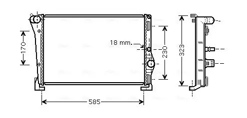 Handler.Part Radiator, engine cooling AVA LC2088 1