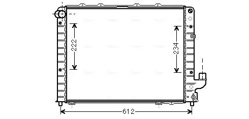 Handler.Part Radiator, engine cooling AVA LCA2059 1