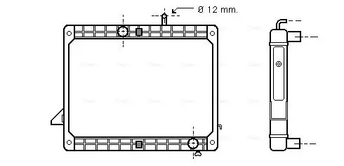 Handler.Part Radiator, engine cooling AVA ME2173 1