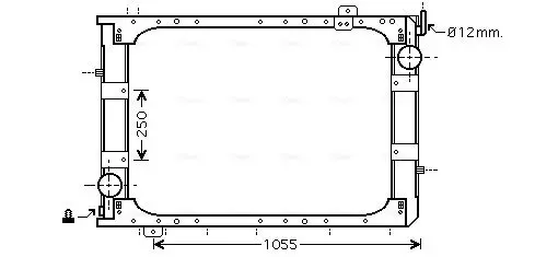 Handler.Part Radiator, engine cooling AVA ME2221 1