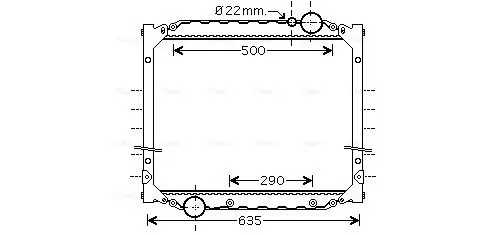 Handler.Part Radiator, engine cooling AVA MN2057 1