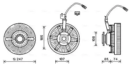 Handler.Part Clutch, radiator fan AVA MNC070 1