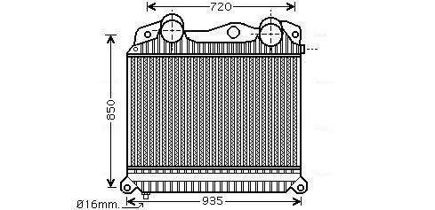 Handler.Part Intercooler, charger AVA MN4076 1