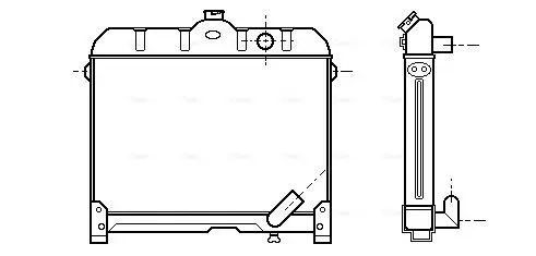 Handler.Part Radiator, engine cooling AVA MS2044 1