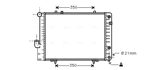 Handler.Part Radiator, engine cooling AVA MS2096 1