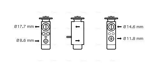 Handler.Part Expansion valve, air conditioning AVA MS1094 1