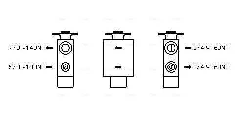 Handler.Part Expansion valve, air conditioning AVA MS1113 1