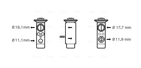 Handler.Part Expansion valve, air conditioning AVA MS1124 1