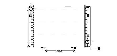 Handler.Part Radiator, engine cooling AVA MS2447 1