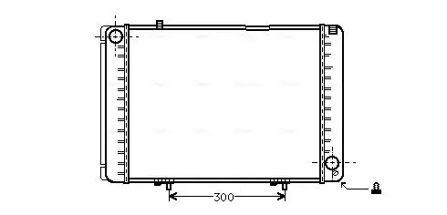 Handler.Part Radiator, engine cooling AVA MS2134 1