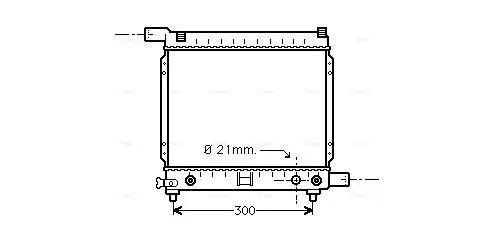 Handler.Part Radiator, engine cooling AVA MS2137 1