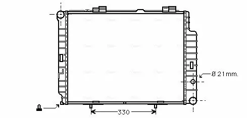 Handler.Part Radiator, engine cooling AVA MS2202 1