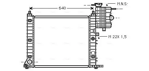 Handler.Part Radiator, engine cooling AVA MS2213 1