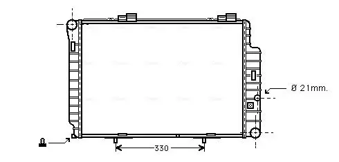 Handler.Part Radiator, engine cooling AVA MS2235 1