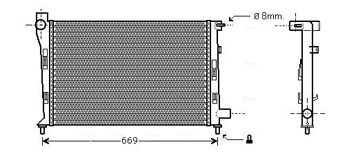 Handler.Part Radiator, engine cooling AVA MS2281 1