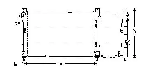 Handler.Part Radiator, engine cooling AVA MS2288 1