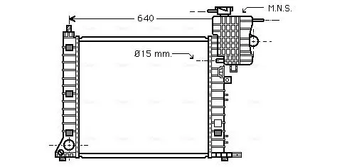 Handler.Part Radiator, engine cooling AVA MSA2264 1