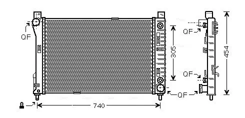 Handler.Part Radiator, engine cooling AVA MS2339 1